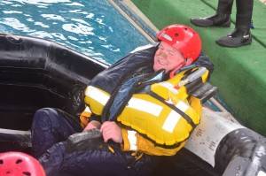 LIfe saving education before to install equipment for transformer oil recycling at offshore electricity substation