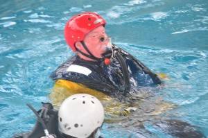 LIfe saving education before to install equipment for transformer oil purification at offshore electricity substation