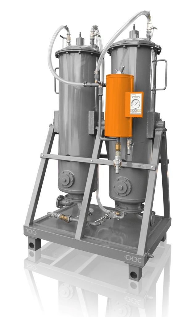 Instalações para secar óleos com zeolito