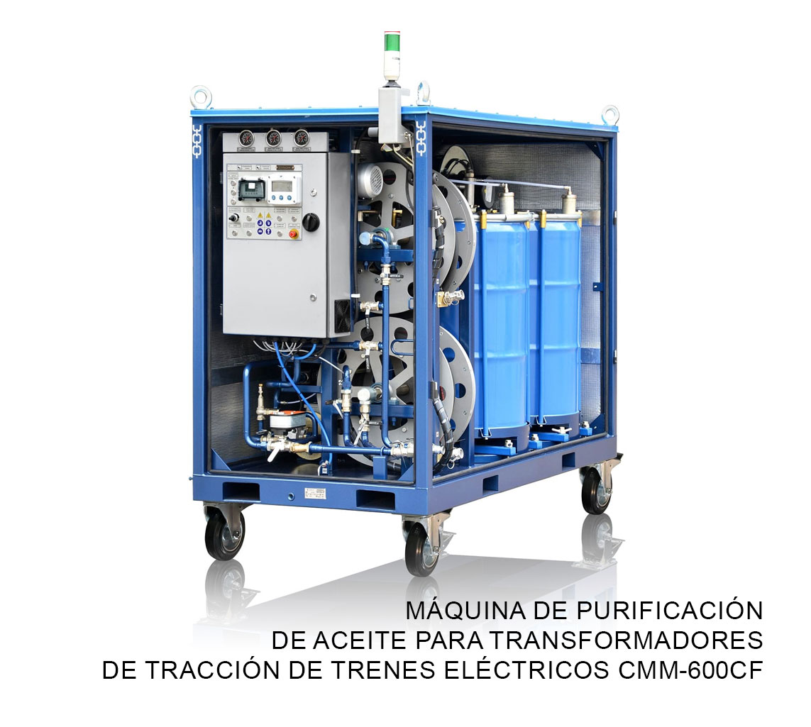 Máquina de purificación de aceite para transformadores de tracción de trenes eléctricos CMM-600CF