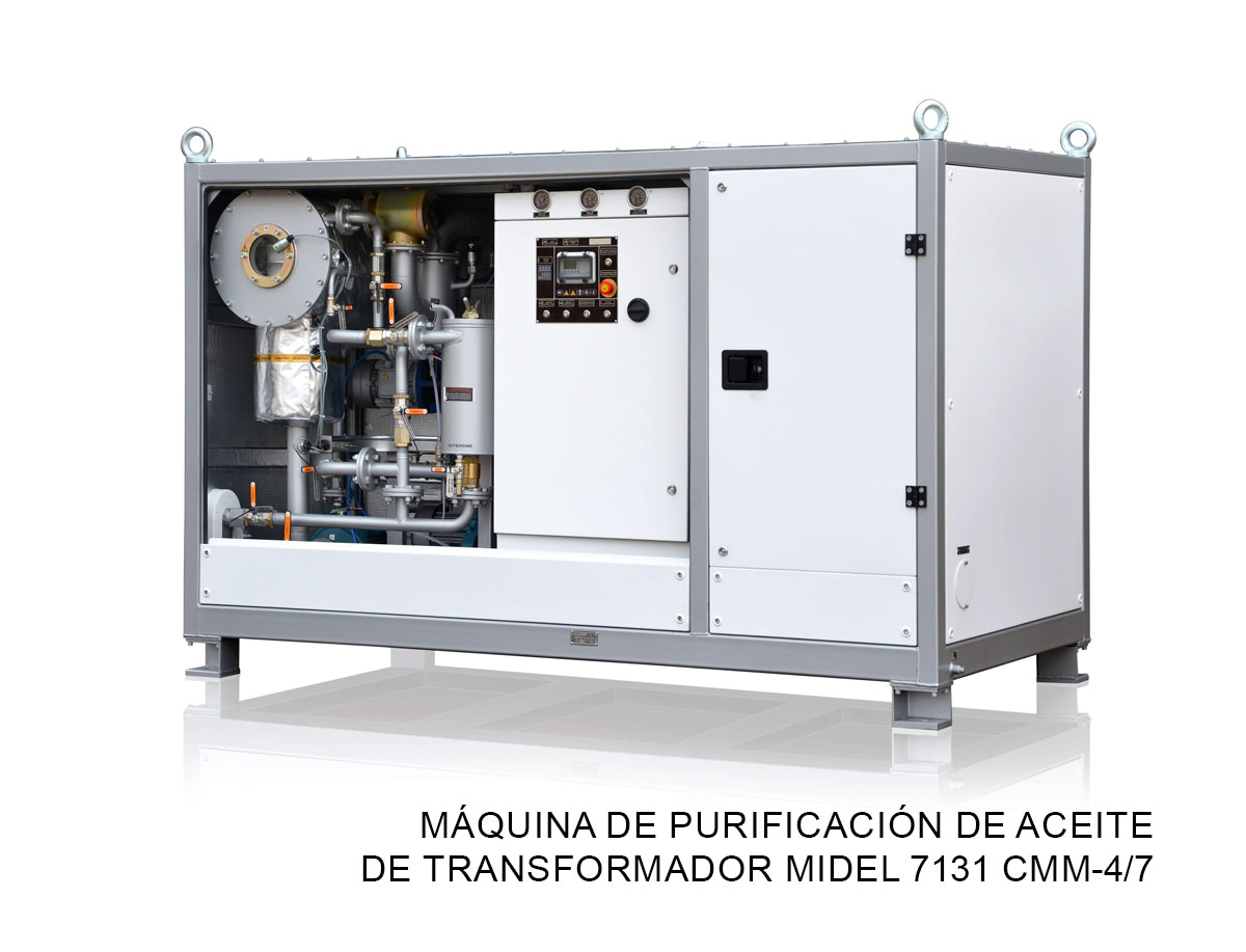 Máquina de purificación de aceite de transformador Midel 7131 CMM-4/7