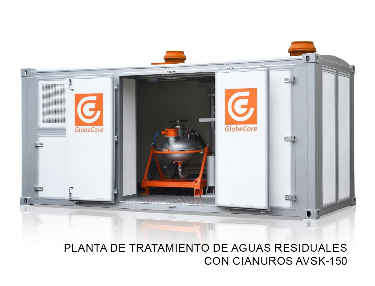Planta de tratamiento de aguas residuales con cianuros AVSK-150