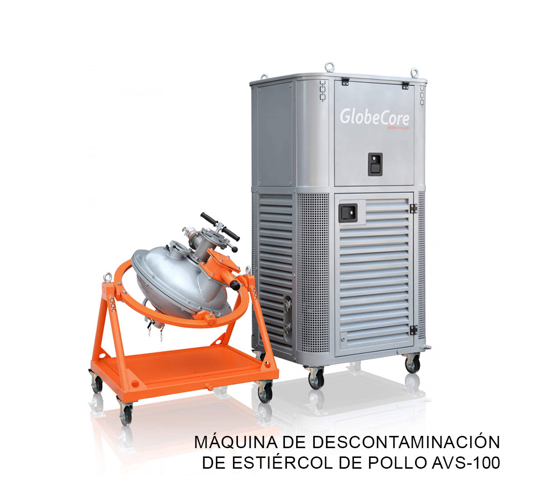 Máquina de descontaminación de estiércol de pollo AVS-100
