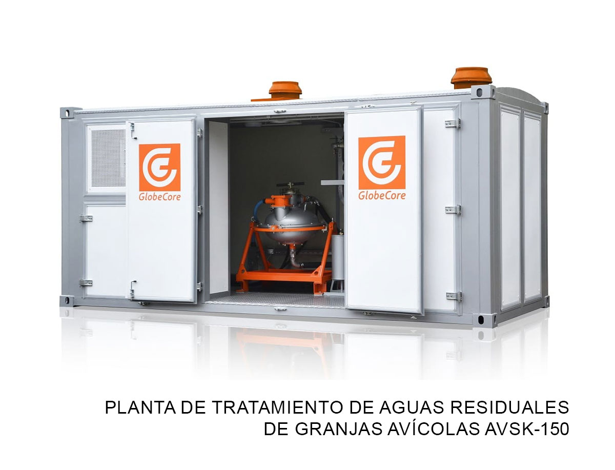 Planta de tratamiento de aguas residuales de granjas avícolas AVSk-150