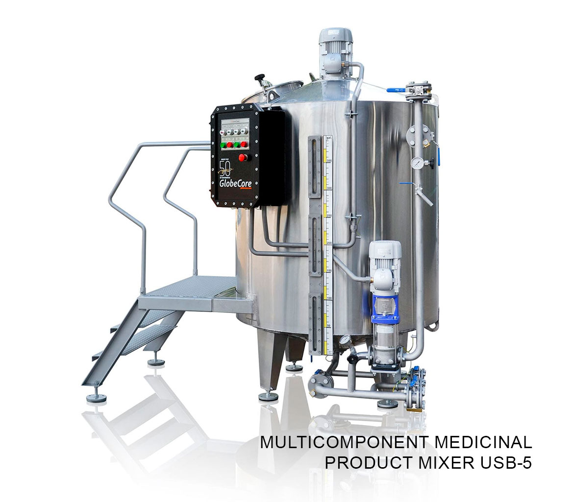 Multicomponent medicinal product mixer USB-5