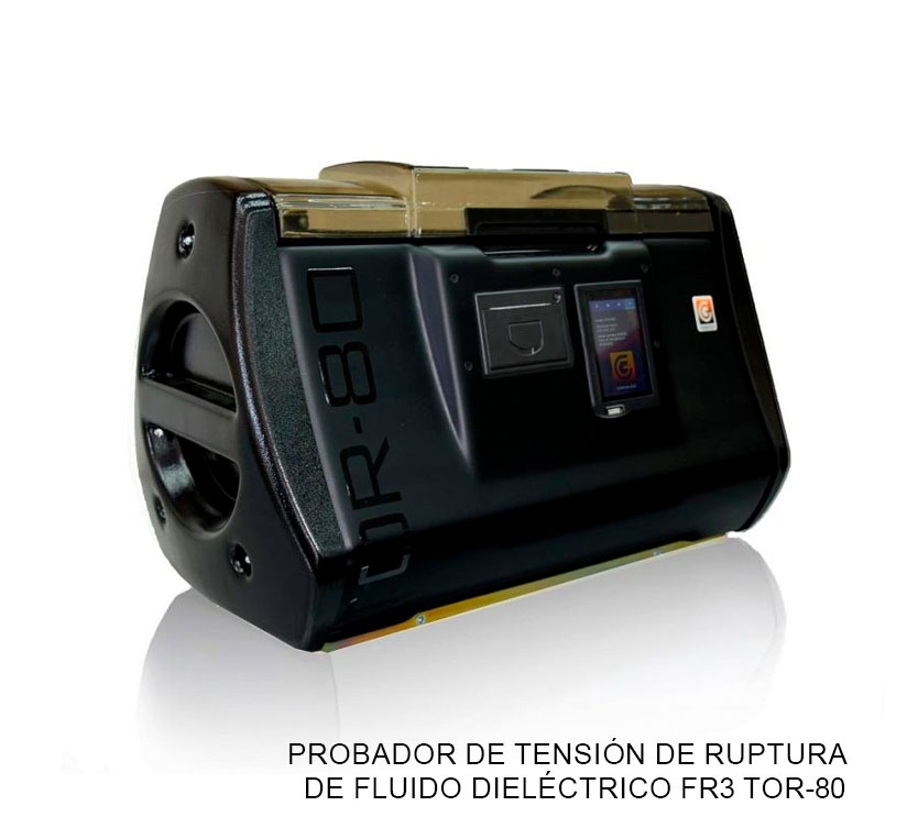 Probador de tensión de ruptura de fluido dieléctrico FR3 TOR-80
