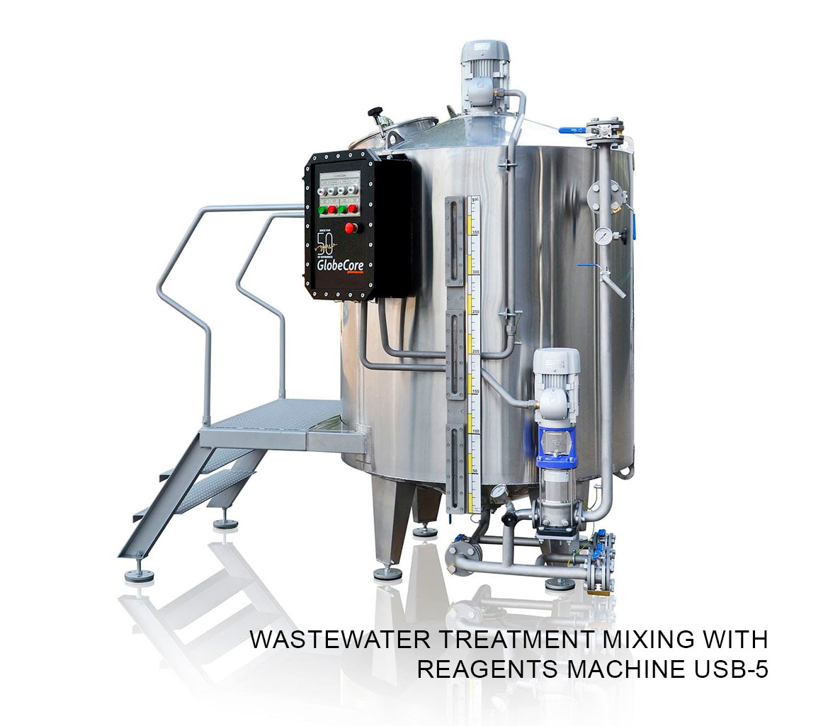 Wastewater treatment mixing with reagents machine USB-5