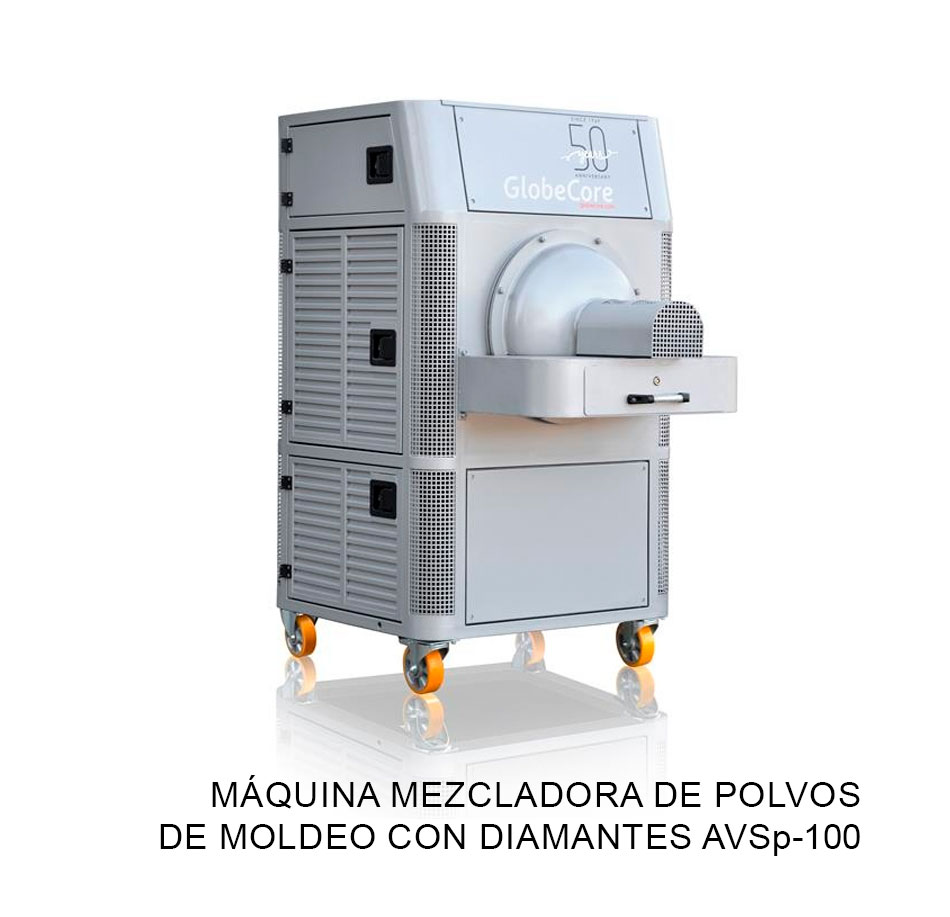 Máquina mezcladora de polvos de moldeo con diamantes AVSp-100