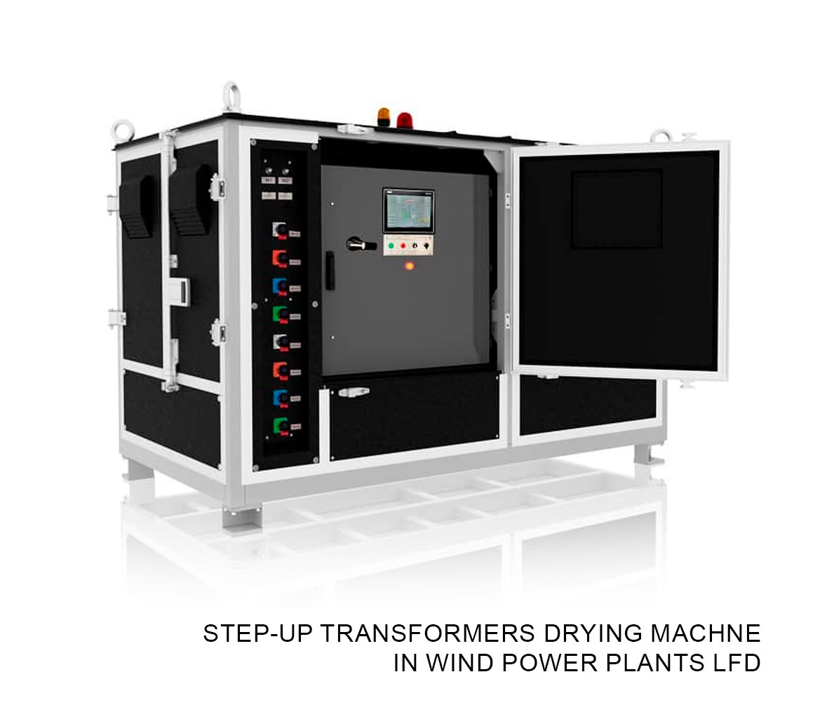 Step-up transformers drying machne in wind power plants LFD