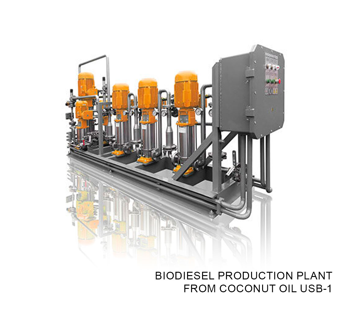 Biodiesel production plant from coconut oil USB-1