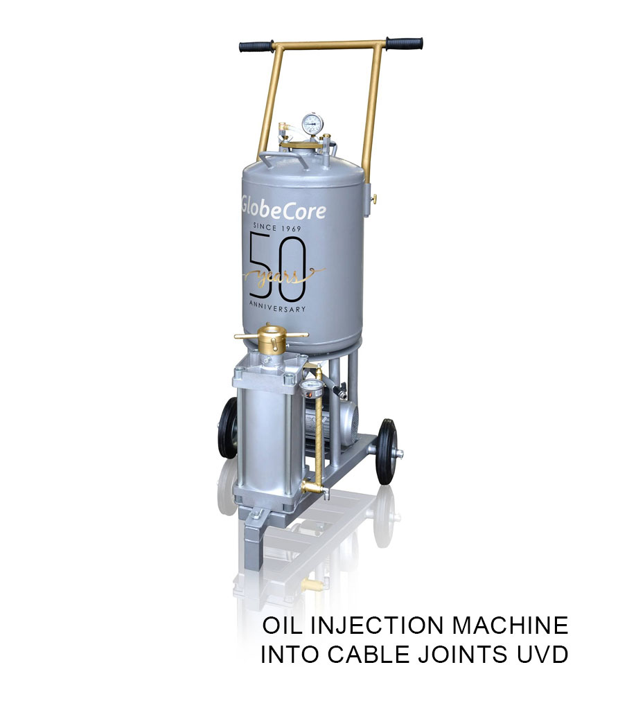 Oil injection machine into cable joints UVD