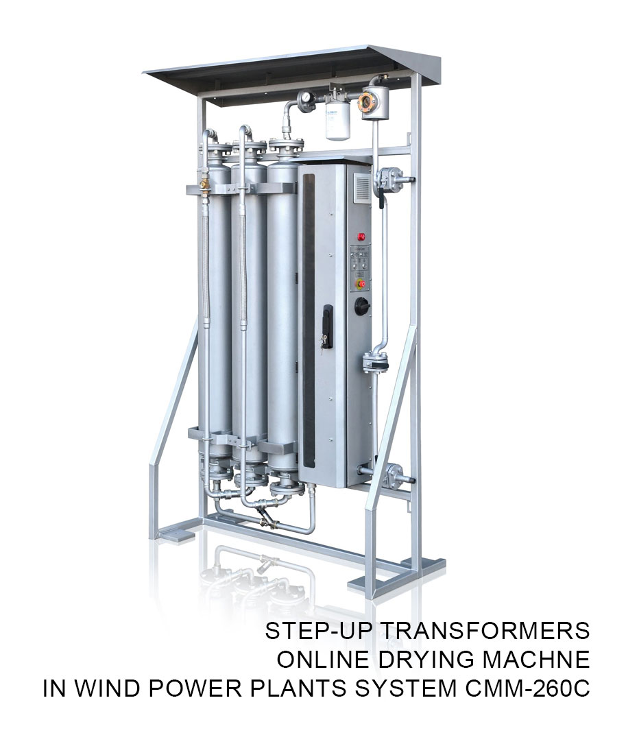 Step-up transformers online drying machne in wind power plants system CMM-260C