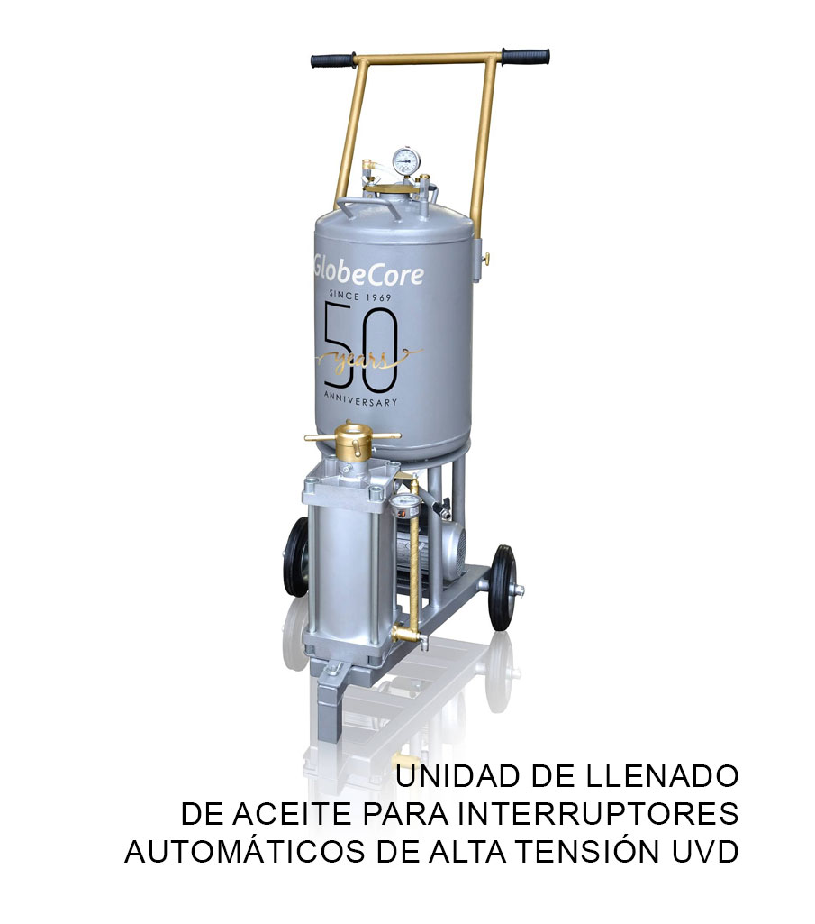 Unidad de llenado de aceite para interruptores automáticos de alta tensión UVD