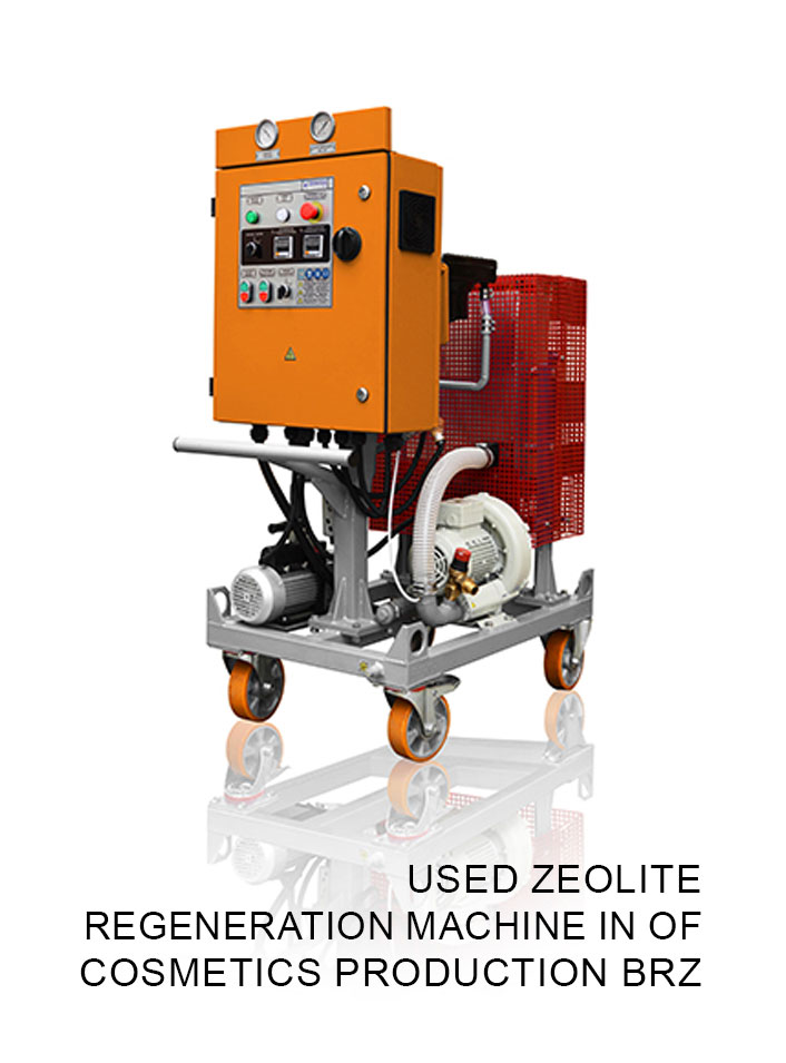Used zeolite regeneration machine in of cosmetics production BRZ