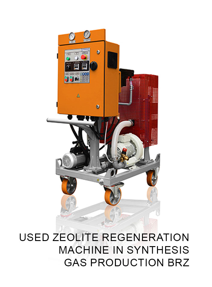Used zeolite regeneration machine in synthesis gas production BRZ