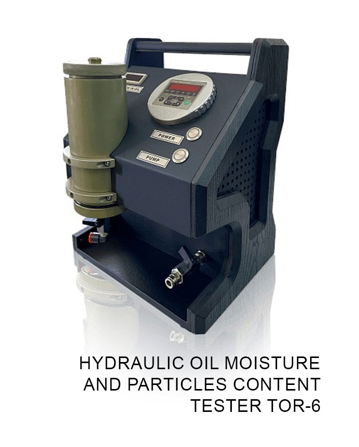 Hydraulic oil moisture and particles content tester TOR-6