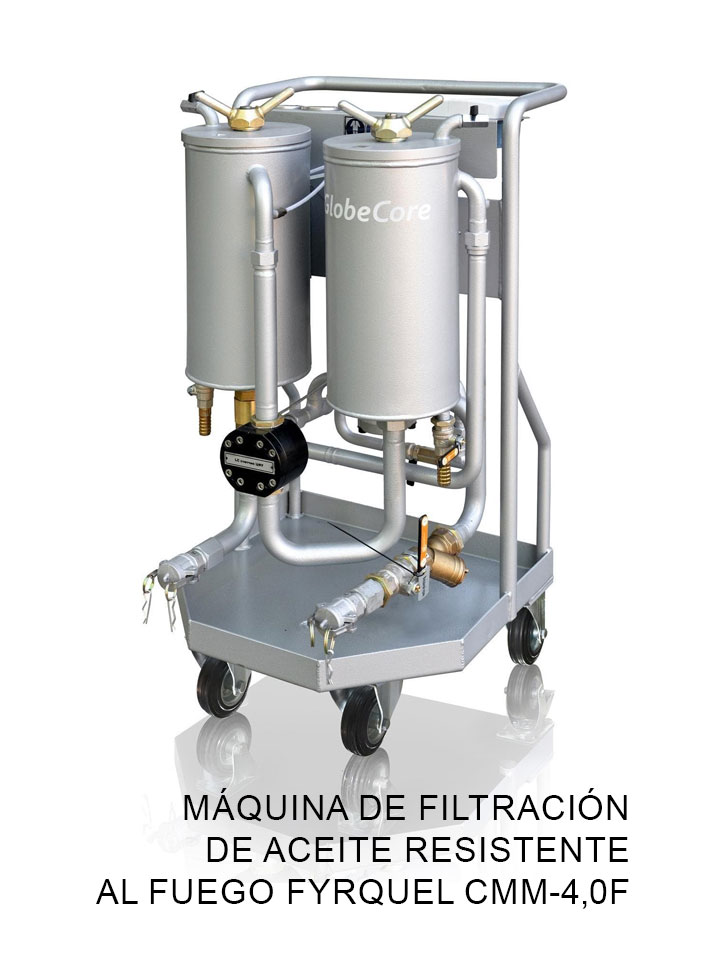 Máquina de filtración de aceite resistente al fuego Fyrquel CMM-4,0F