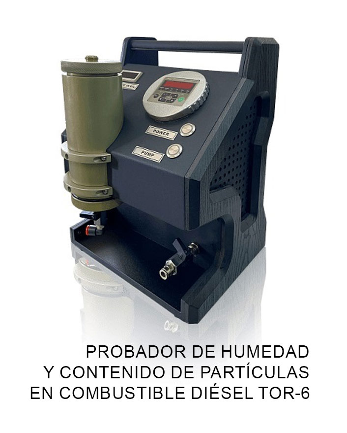 Probador de humedad y contenido de partículas en combustible diésel TOR-6